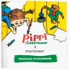 Pippi Langstrømpe Klistermærkebog Genanvendelig Kort