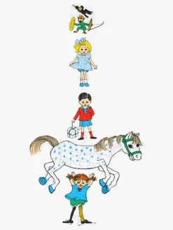 Pippi Langstrømpe Stablepuslespil 5-i-1