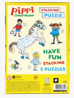 Pippi Langstrømpe Stablepuslespil 5-i-1