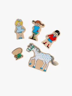 Pippi Langstrømpe Træfigurer 5-pak