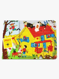 Pippi Træpuslespil m. Knapper 12 Brikker