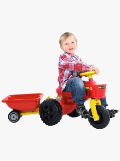 Plasto Pedaltraktor Med Anhænger, Rød