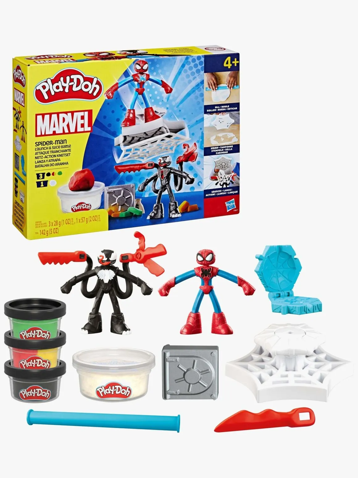 Play-Doh Spider-Man Launch And Slice Battle Legesæt