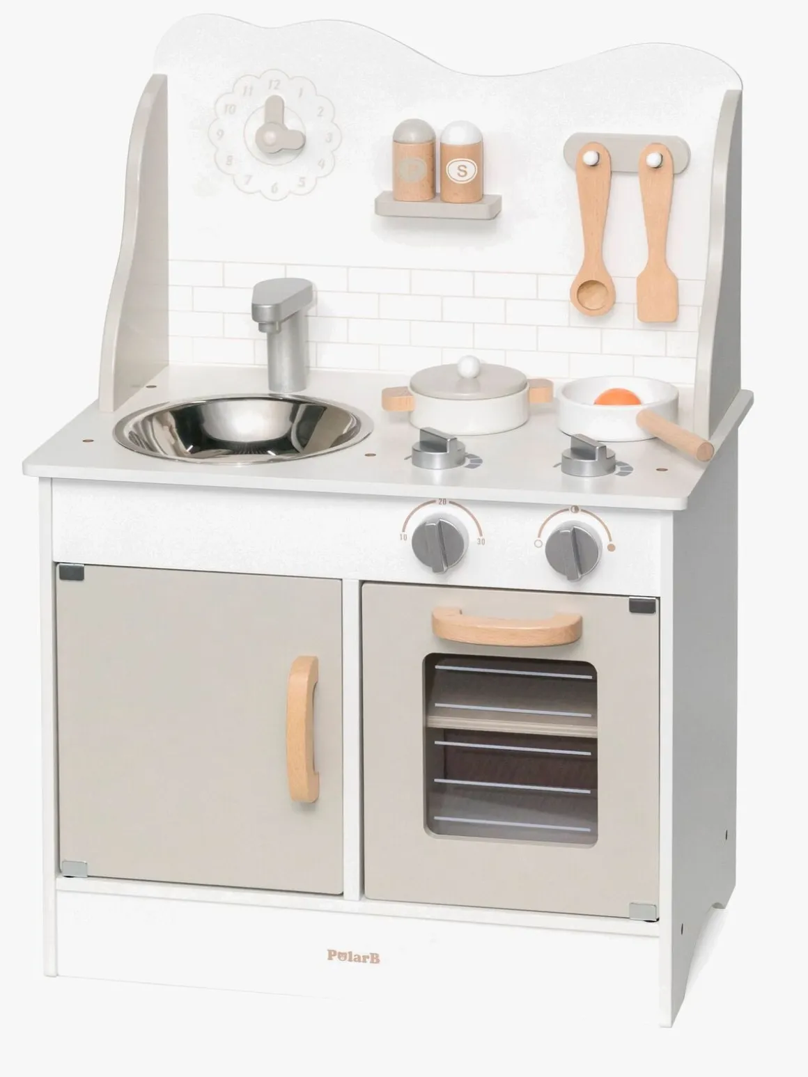 PolarB Legekøkken med Tilbehør, Grå