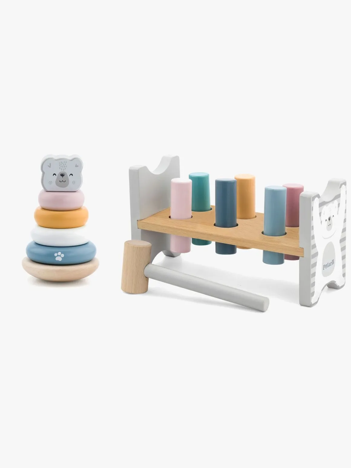 PolarB Legesæt Hammerbræt & Stablelegetøj Bjørn