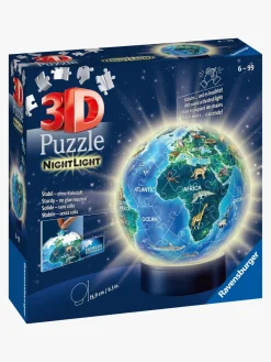 Ravensburger 3D Puslespil Globus Dyr, Natlampe 72 Brikker