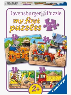 Ravensburger My First Puzzles Puslespil Dyr På Byggepladser 4-i-1