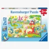 Ravensburger Puslespil Dinosaur 2x12 Brikker