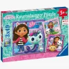Ravensburger Puslespil Gabby's Dollhouse 3 x 49 Brikker
