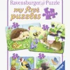 Ravensburger Puslespil Skovdyr 2, 4, 6 & 8 Brikker