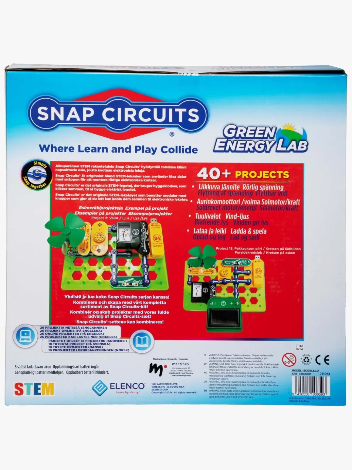Snap Circuits Green Energy Lab Eksperimentsæt