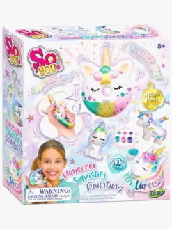 So Beads Sæt Mal Squishies Enhjørninger 4-Pak