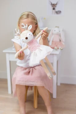 Teddykompaniet Ballerinas Dådyr Ruth 40 cm, Lyserødt