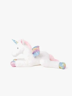 Teddykompaniet Bamse Liggende Enhjørning, Regnbuefarvet