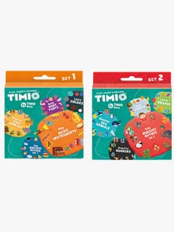 TIMIO Skivepakke 5-i-1 Tal & Farver 2-pak