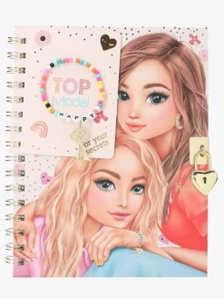 TOPModel Dagbog med Hjertelås & Armbånd