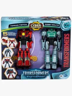 Transformers EarthSpark Cyber-Combiner Figursæt Terran Twitch & Robby Malto