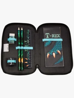 Valiant Dino T-REX Adventure  Fyldt Dobbelt Penalhus, Grøn