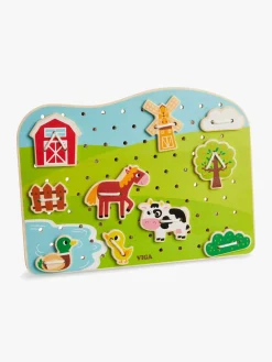 VIGA Aktivitetslegetøj Bondegård med Snor